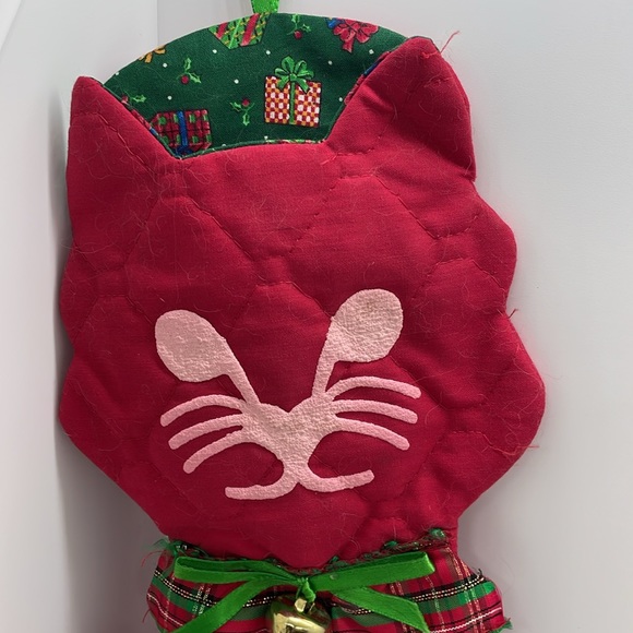 Merry Xmas Cat Christmas Stocking - 13.5” - Picture 2 of 7